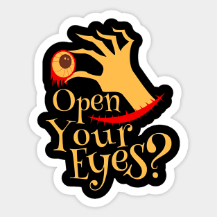 Halloween Open Your Eyes Scary Eyeball Gifts Sticker